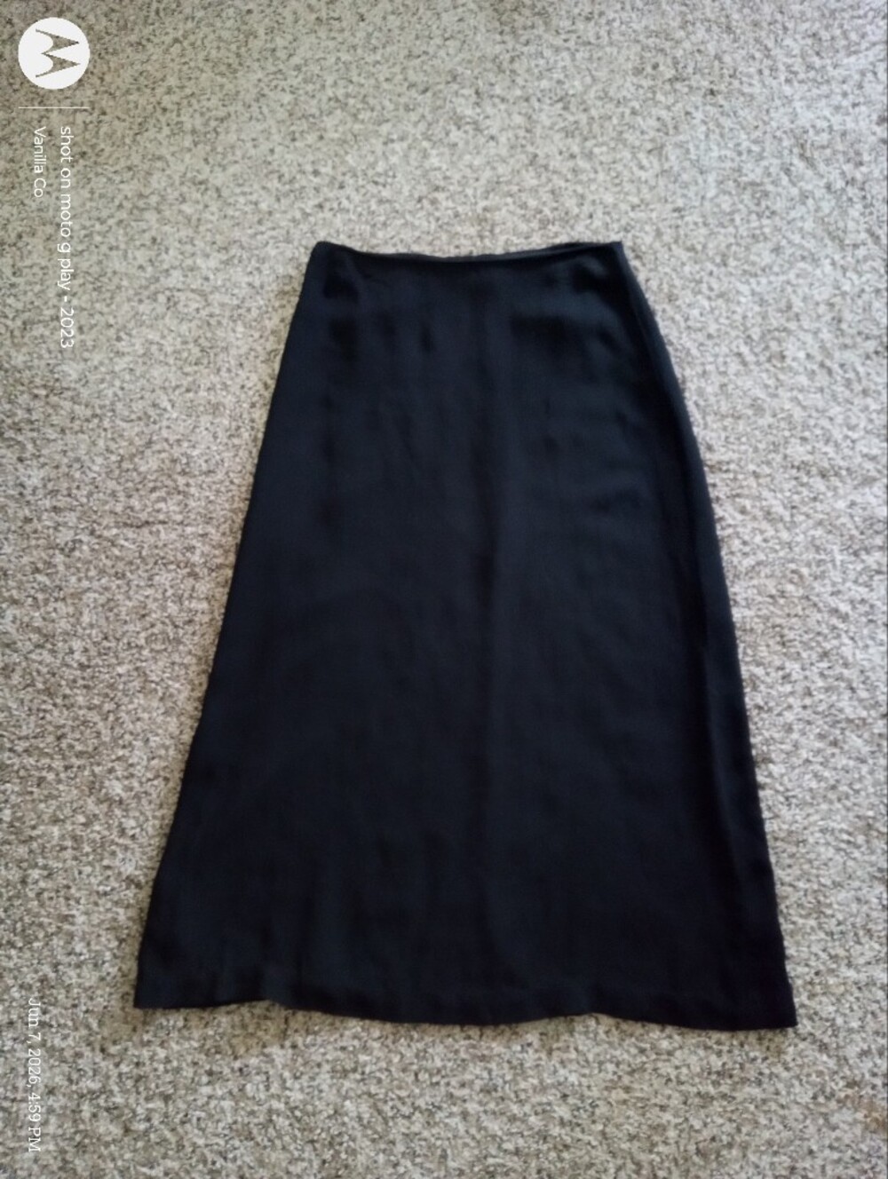 SOLD OUT Ralph Lauren High Rise Maxi Skirt Black 8 Petite Medium - Picture 3 of 11